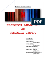 Research Analysis On Netflix India
