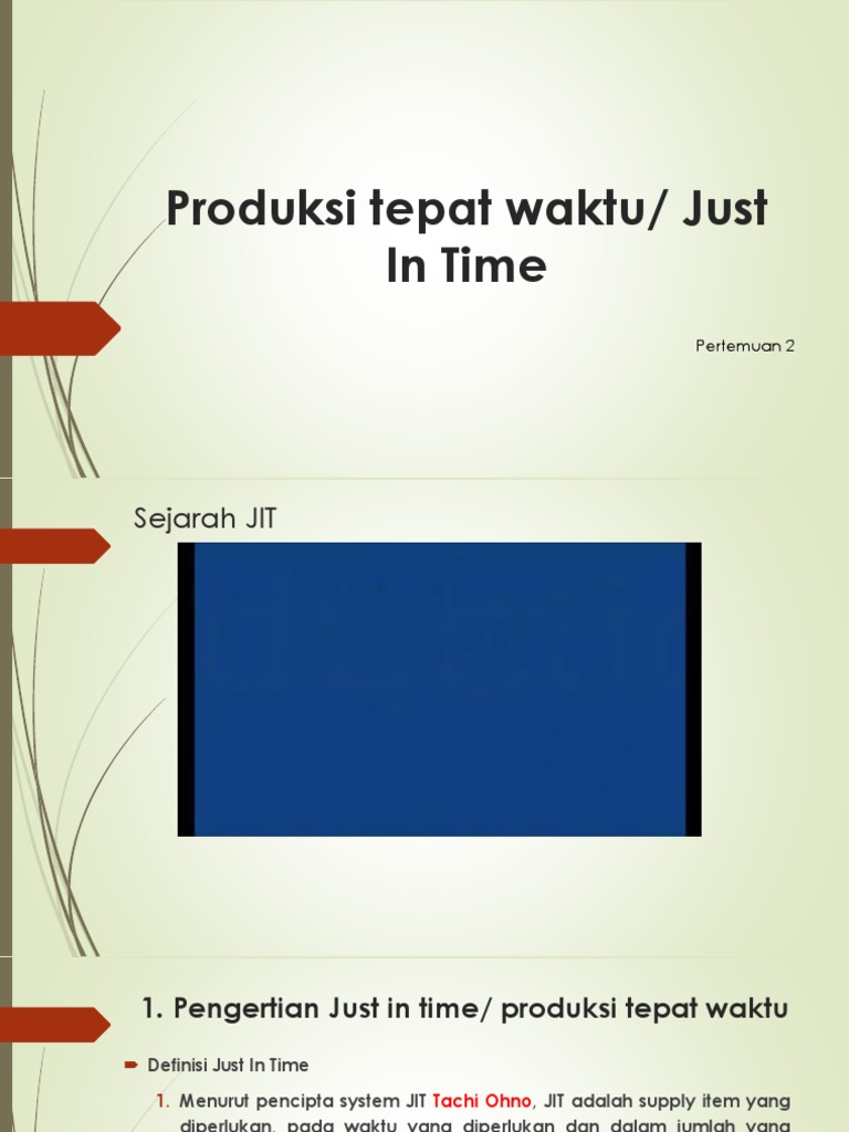3just in Time PDF | PDF | Pengelolaan Keuangan & Uang | Komputer