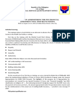 Administering Psychosocial Assessment Tool