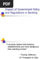 Impact of Government Policy and Regulations in Banking