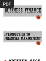 1 Introduction To Financial Management