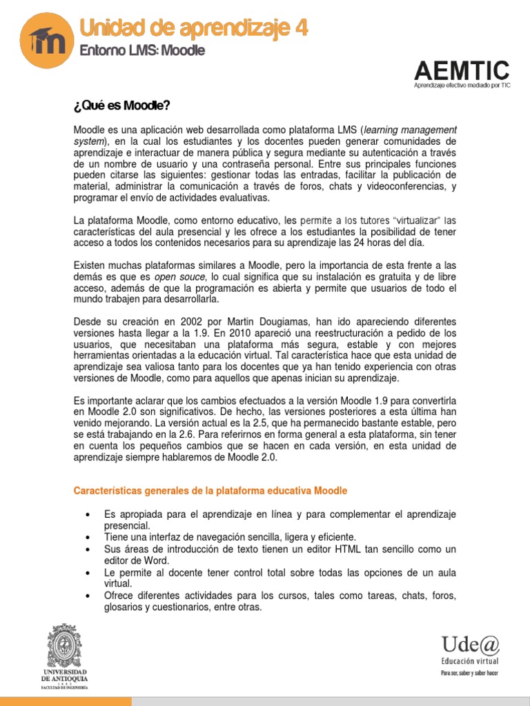 Moodle: Plataforma LMS Open Source | PDF | Moodle | Informática