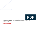 Analytic Geometry For Dummies Thomas Finney 9th Edition PDF