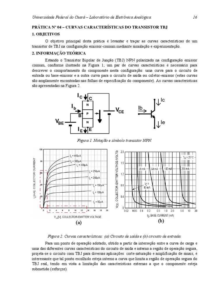 Prática 05 - Curvas Características Do Transistor TBJ | PDF | Rede ...