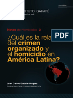 Relación del homicidio y el Crimen Organizado