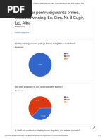 Chestionar Pentru Siguranta Online, Scoala Etwinning-Sc. Gim. Nr. 3 Cugir, Jud. Alba