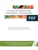 MODELO DE ORIENTACIÓN VOCACIONAL - OCUPACIONAL