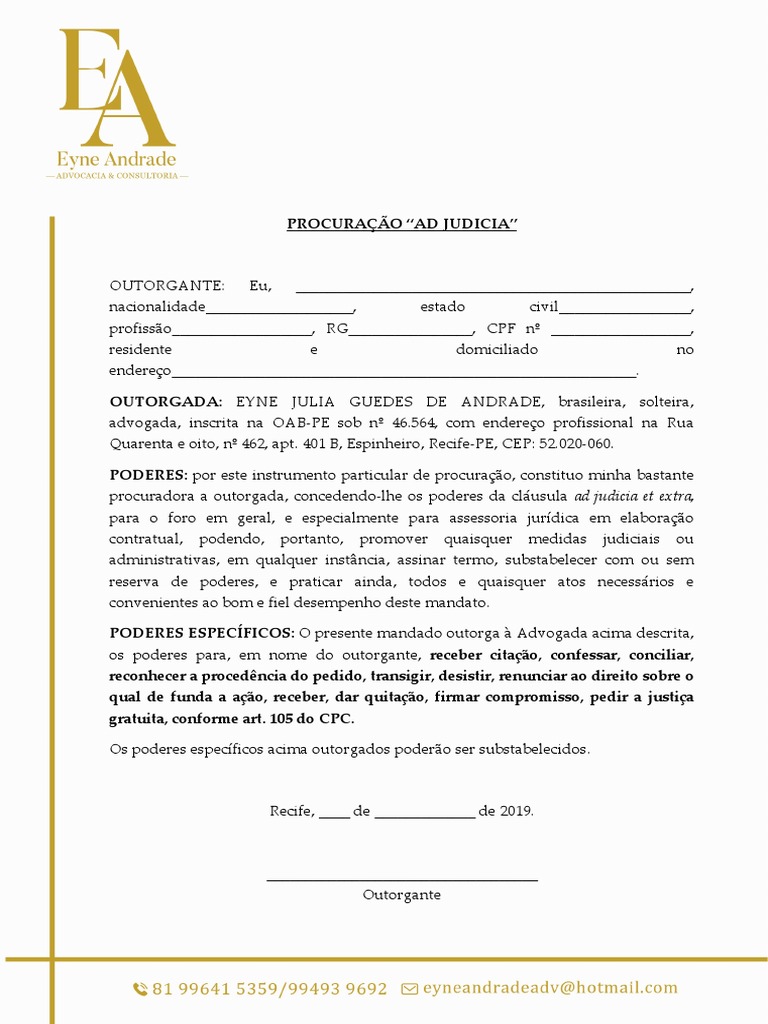 Modelo De Procuracao Editavel Images And Photos Findermodelo De ...