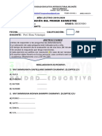 Segundo-Evaluación Primer Quimestral