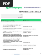 FDA-ISO QMS Audit Checklist Greenlight Guru