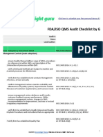 FDA-ISO QMS Audit Checklist Greenlight Guru