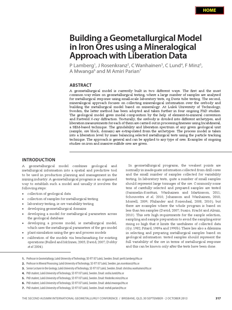Geometallurgy for Mining Experts | PDF | Mineralogy | Minerals