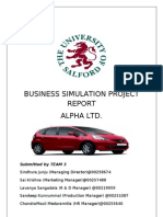 Business Simulation Project Alpha LTD.: Submitted by TEAM 3