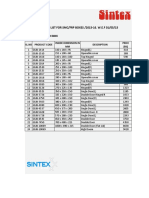 Sintex MRP PRICE LIST