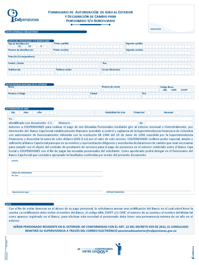 Giro Al Exterior Pensionados PDF Bancos Business