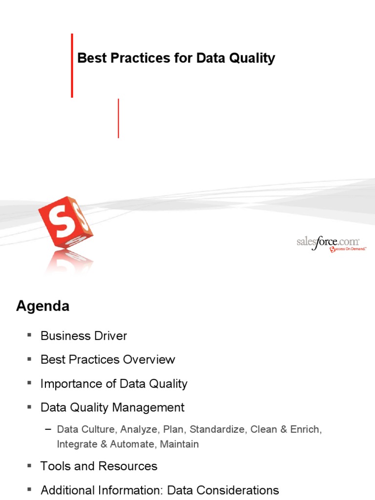 Best Practice Data Quality | PDF | Data Quality | Customer Relationship ...