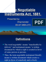 The Negotiable Instruments Act, 1881 (DK)