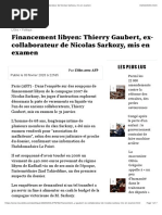 Financement Libyen: Thierry Gaubert, Ex-collaborateur de Nicolas Sarkozy, Mis en Examen