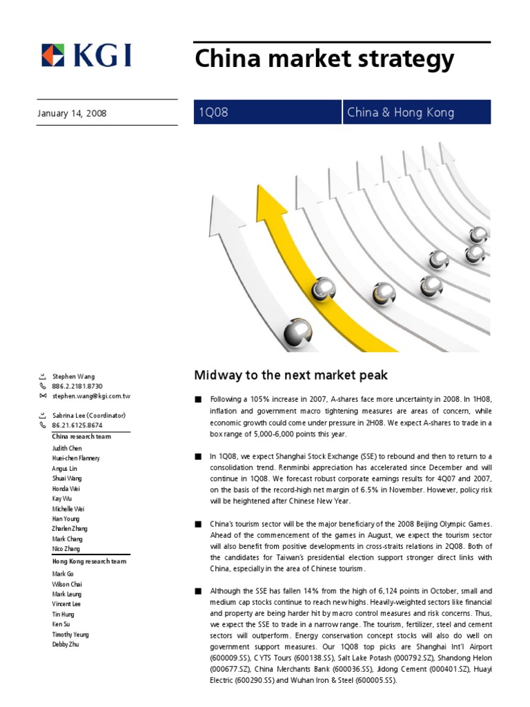 KGI Chinamarketstrategy | PDF | Money Supply | Renminbi
