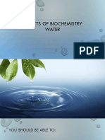 Aspects of Biochemistry - Water