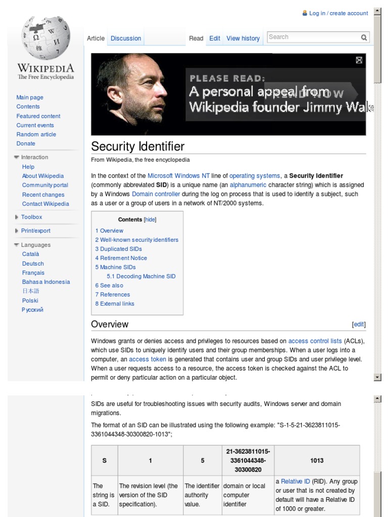 Security Identifier Wikipedia, Imp PDF Windows Registry