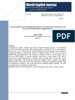 Towards An ESP Course For Engineering Students in Vocational Schools in Morocco: The Case of The National School of Applied Sciences