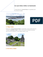 Lugares Turísticos Que Debes Visitar en Guatemala