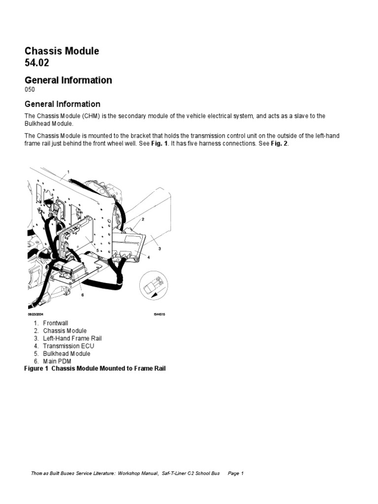 Chassis Module | PDF | School Bus | Electrical Connector