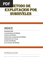 Metodo de Explotacion Por Hundimiento Por Subniveles