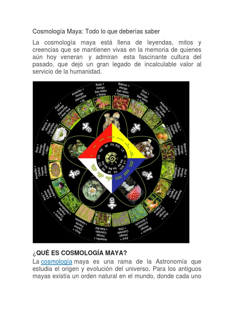 Cosmología Maya | PDF | Civilización maya | Mitos de la creación