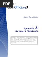 Appendix Keyboard Shortcuts: Getting Started Guide