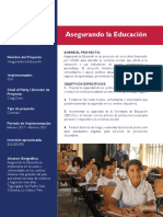 Fact Sheet - Español - Con Resumen de Actividades Asegurando La Educación - 16 December 2019