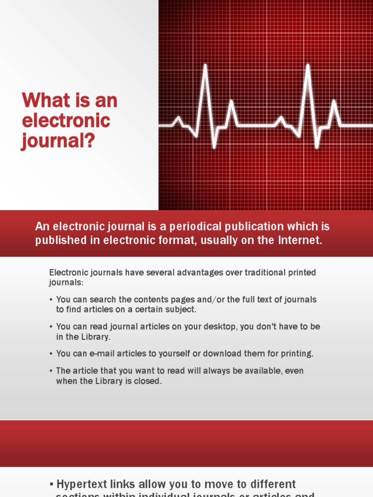 What Is An Electronic Journal | PDF