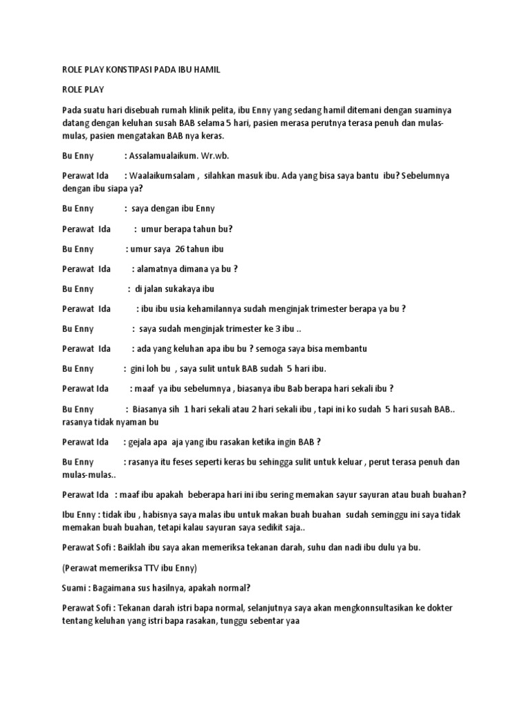 Naskah Roleplay-1 | PDF | Kesehatan Holistik