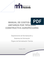 Manual de Costos Base Unitarios Por Tipología Constructiva Agropecuaria 2018