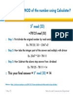 How Calculate MOD of The Number Using Calculator