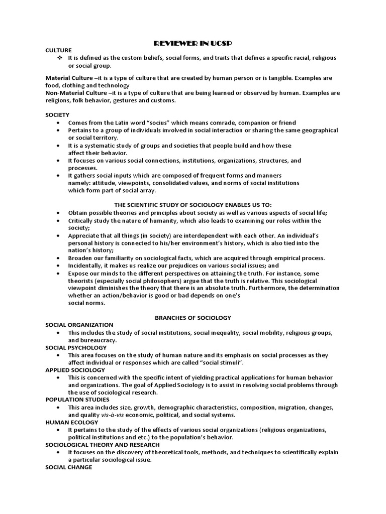 Reviewer of Ucsp 2019 | PDF | Anthropology | Sociology