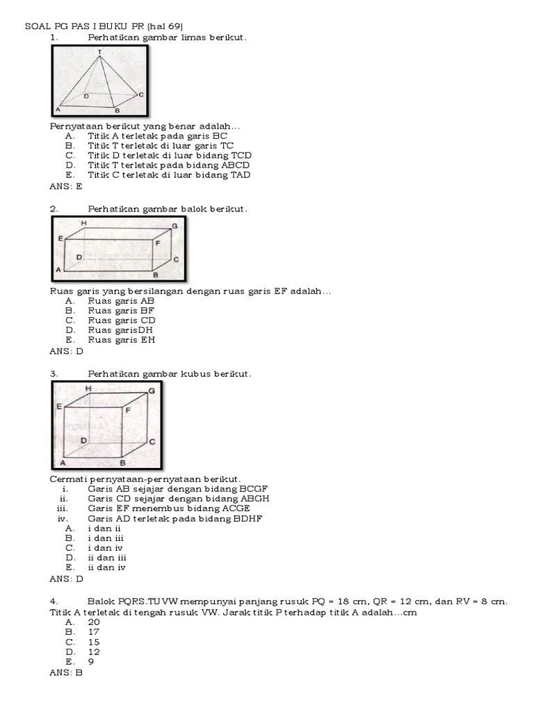 Soal Pas I Ganjil Kelas Xii 1920