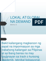 Lokal at Global Na Demand