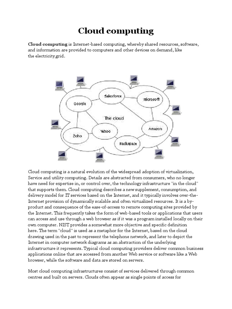 Cloud computing cloud computing is internet based computing whereby