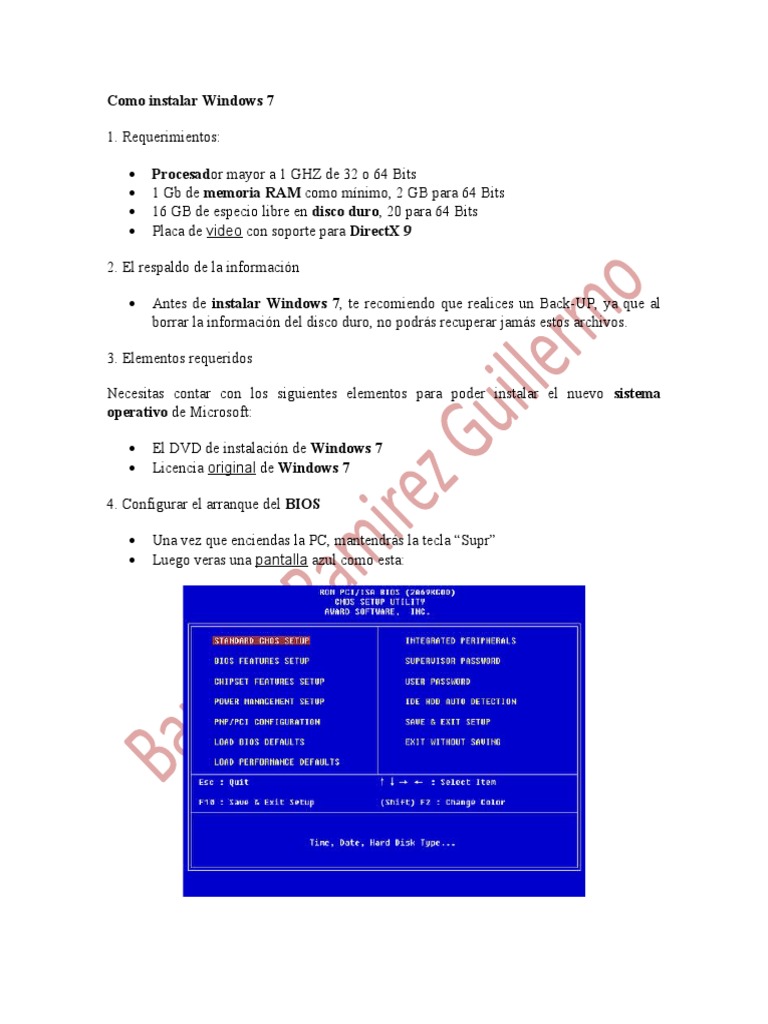 Como Instalar Windows 7 | PDF | Windows 7 | Microsoft Windows