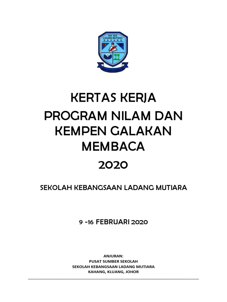 Kertas Kerja Program Galakan Membaca Pdf