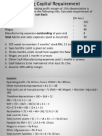 Working Capital Estimation Problems