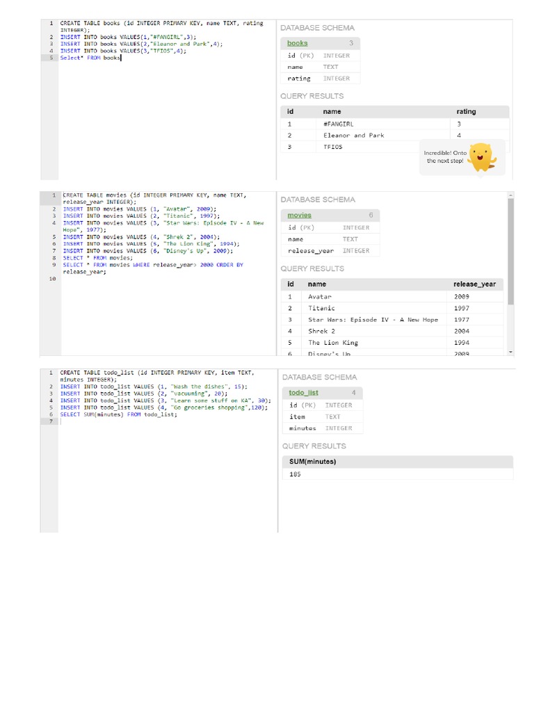 Codes for sql khan academy pdf