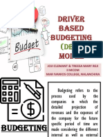 Driver Based Budgeting