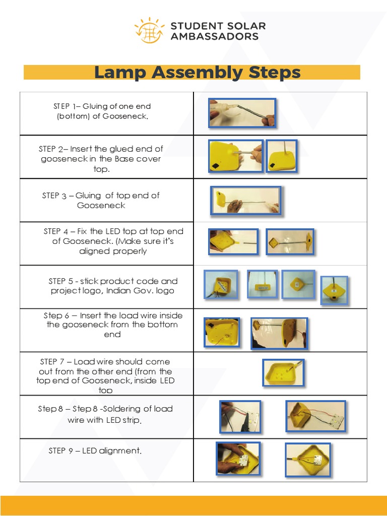 Step-by-Step Lamp Assembly Guide | PDF