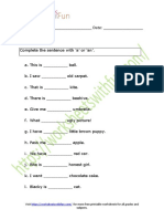 Articles Worksheet 6