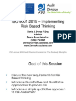 Implementing Risk Based Thinking