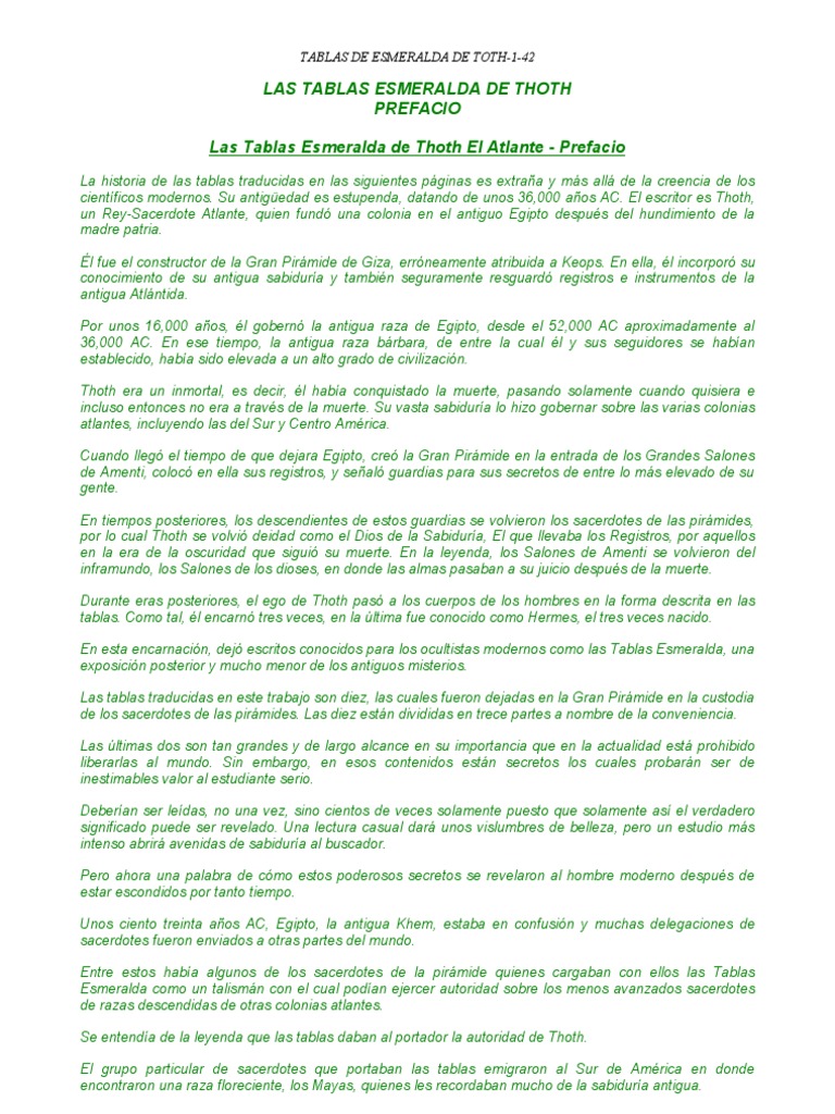 Las Tablas Esmeralda de Thoth PDF