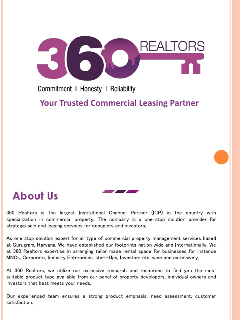 OFFICE SPACE PROPOSAL.ppt Lease Real Estate